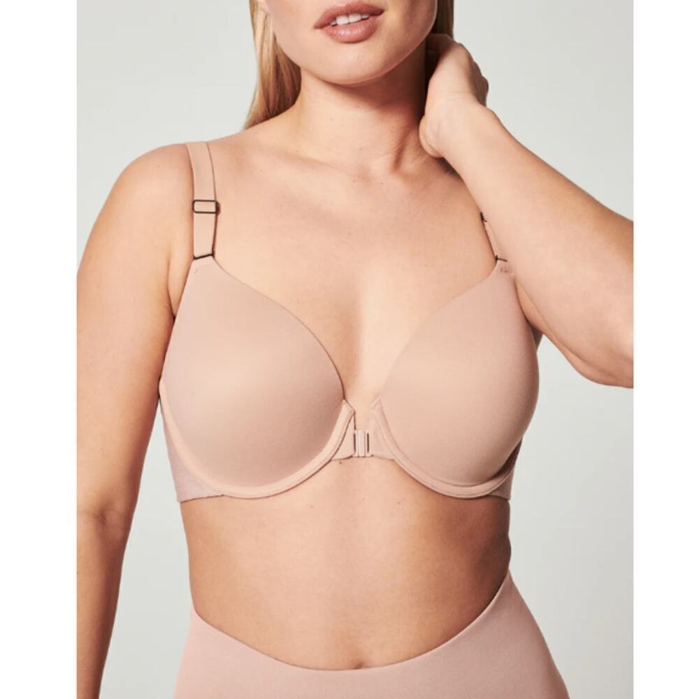 Spanx Women's Toasted Oatmeal Adjustable Full Coverage T-shirt Bra Size 32C
